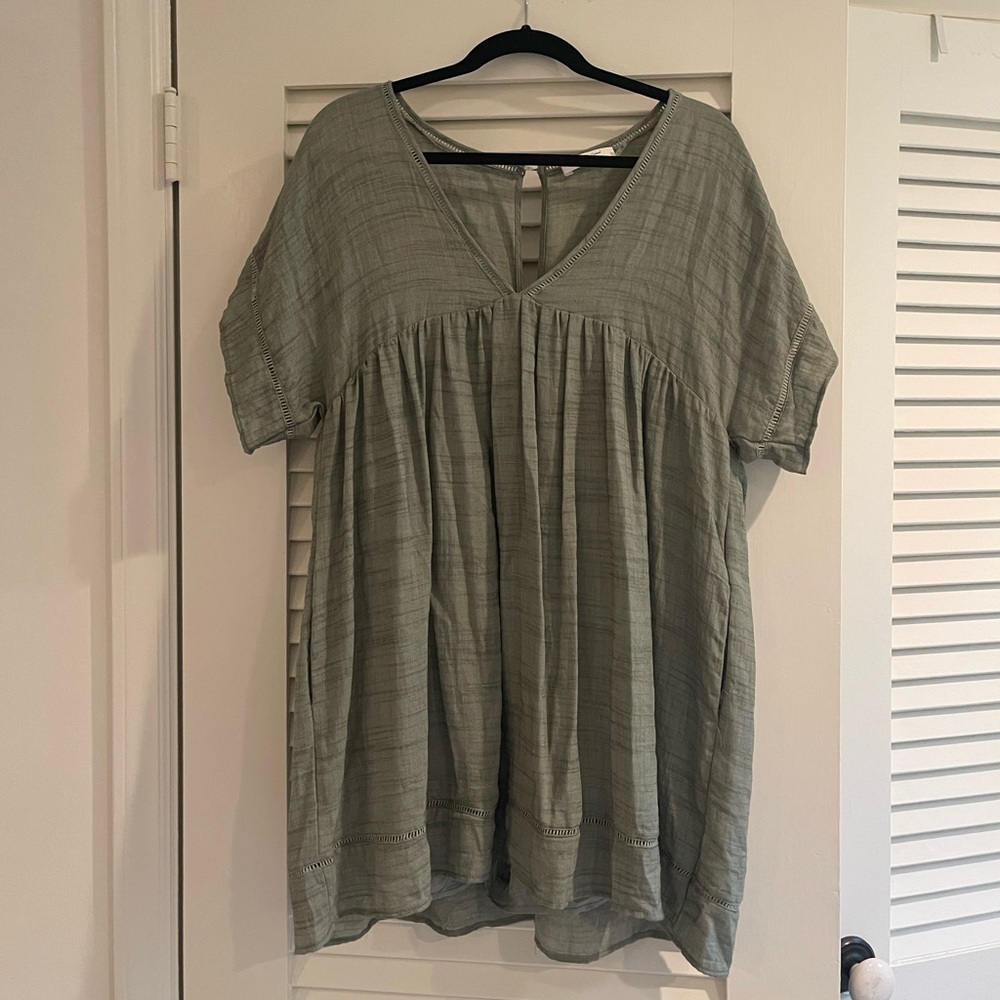 Green dress romper- Mustard Seed